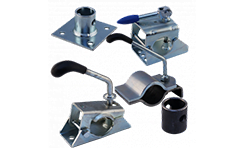 Foto Steunpoot wegklapbaar SF60-DSA- SW19 universeel met verlengde montage ⧄60mm 1300kg verzinkt 240mm 430mm
