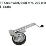 Karrt KARTT Steunwiel, Ø 60 mm, 200 x 50 mm, met 8-gaats