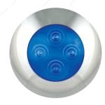 Tralert LED interieurverlichting | blauw | chromen rand | 12v