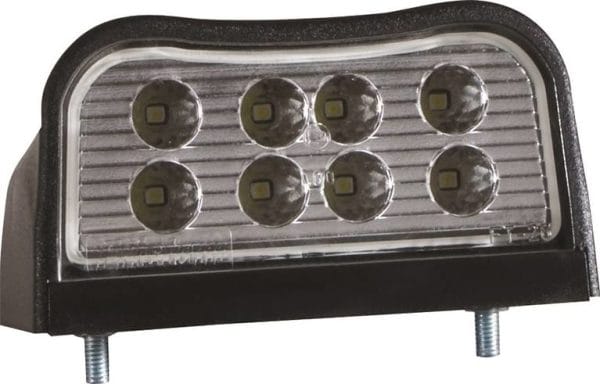 Fristom Kentekenlamp LED 12/24v 100 x 55 x 55mm P&R kabel 200mm, 2x 1,5mm² 70mm  CE, ECE-R10 / R7 / R4 rood/wit