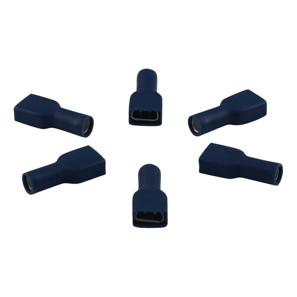 Novio Vlakstekerhuls volledig geisoleerd voor draad 1,5 - 2,5mm2 , 6,3x0,8mm, blauw