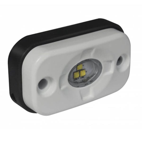 LED Autolamps Werklamp IP67 3 x 1,5 Watt Cree LED's kabel 400mm 9/30 V 4,5 Watt 750 77 x 44 x 22mm Breedstraler Bij 12 Volt / 0,30A Bij 24 Volt / 0,10A CE, ECE-R10  wit  Aluminium Wit Polycarbonaat