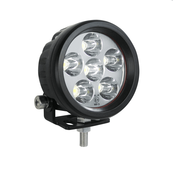LED Autolamps Werklamp IP67 6 x 3 Watt Bridgelux LED's kabel 400mm 9/80 V 18 Watt 1440 ø89 x 58mm ECE-R23 Breedstraler Bij 12 Volt / 1,52A Bij 80 Volt / 0,19A CE, ECE-R10 / R23 24 lux@ 10m / 0,25 lux@ 99m wit 50 gr