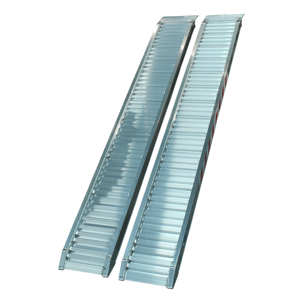 Foto Metalmec Set oprijplaten recht aluminium 2500 x 300 opleglip ( L standaard )