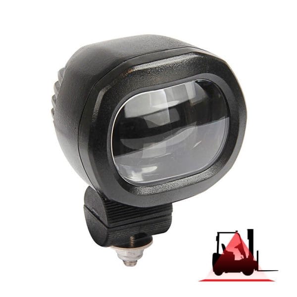 LED Autolamps Werklamp IP67 2 x 3W OSRAM LEDs kabel 400mm 9/80 V 6 Watt  62 x 53 x 56mm Red Line tbv heftruck Bij 12 Volt / 0,38A bij 80 Volt / 0,06A CE, ECE-R10  rood  Aluminium Zwart Polycarbonaat