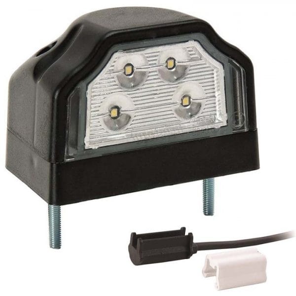 Fristom Kentekenlamp LED 12/24v 96 x 66 x 64mm P&R kabel 200mm , 2x 1,5mm² 72mm  CE, ECE-R10 / R7 / R4 wit