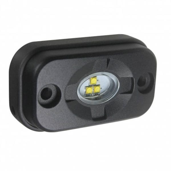 LED Autolamps Werklamp IP67 3 x 1,5 Watt Cree LED's kabel 400mm 9/30 V 4,5 Watt 750 77 x 44 x 22mm Breedstraler Bij 12 Volt / 0,30A Bij 24 Volt / 0,10A CE, ECE-R10  wit  Aluminium Zwart Polycarbonaat