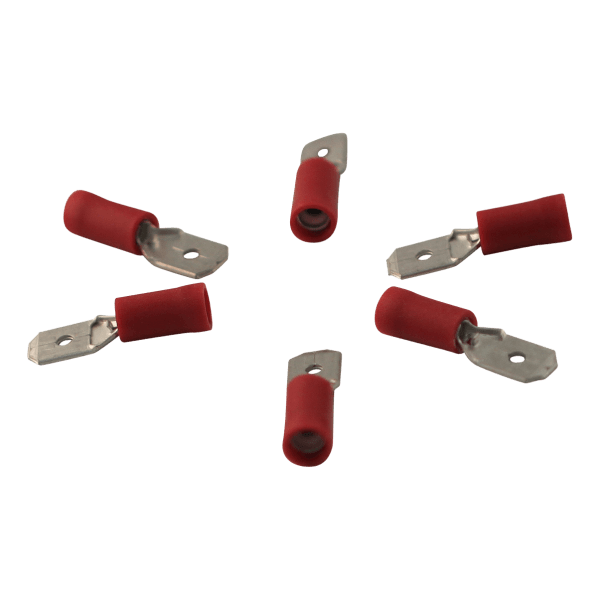 Novio Vlaksteker aansluiting voor draad 0,5 - 1,5mm2 , 6,3x0,8mm, rood