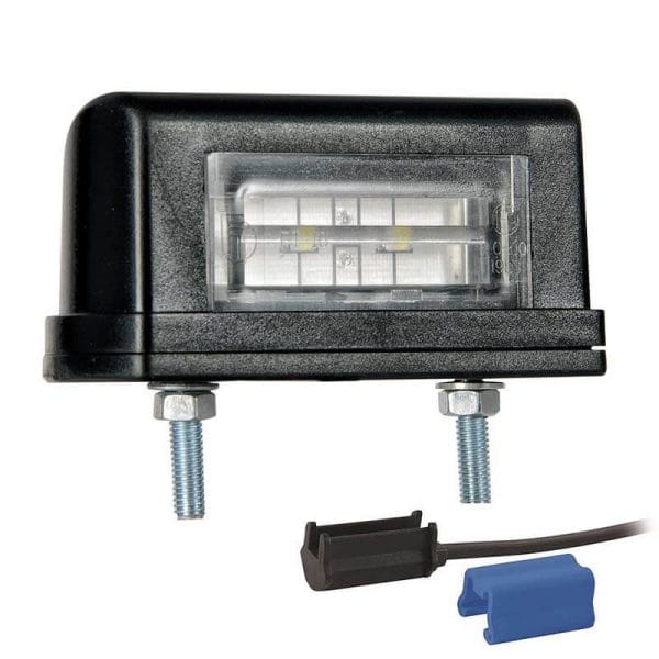 Fristom Kentekenlamp LED 12/24v 83 x 40 x 30mm DC kabel 200mm, 0,75mm² 45mm  CE, ECE-R10 / R7 / R4 wit