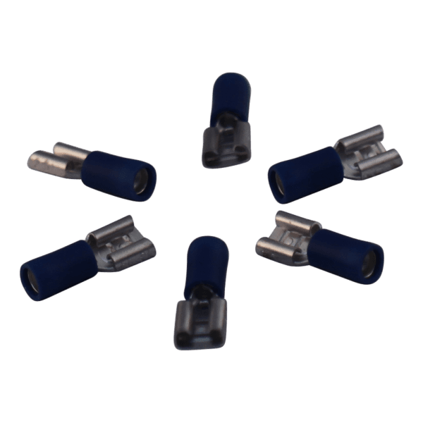 Novio Vlakstekerhuls voor draad 1,5 - 2,5mm2 , 6,3x0,8mm, blauw