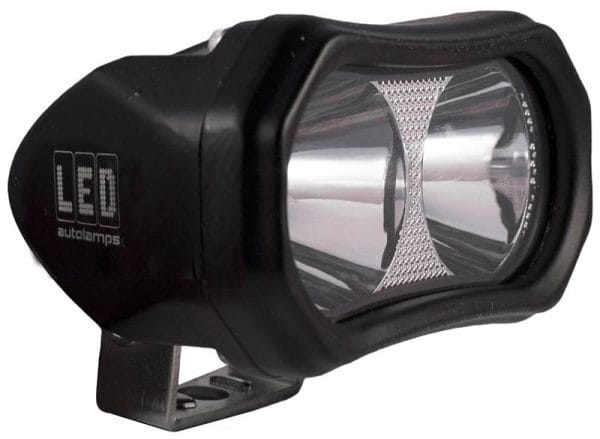 LED Autolamps Werklamp IP67 2 x 3 Watt Bridgelux LED's kabel 400mm 9/110 V 6 Watt 541 92 x 61 x 60mm Blue spot Bij 12 Volt / 0,50A Bij 24 Volt / 0,20A CE, ECE-R10 37 lux@ 10m / 0,25 lux@ 157m blauw 5 graden Alumini