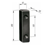 Anssems Stootblok rubber 200 x 52 x 60