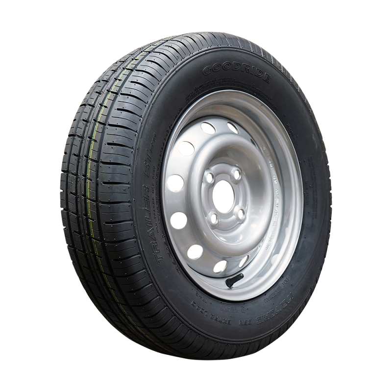 Foto Goodride Luchtband + wiel 175/70 R13 ST290 M+S TL + 4½Jx13H2 ET30 57/100/4 86 N staal grijs