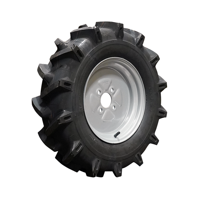 Foto KINGS TIRE Luchtband + wiel 6.00-12 V-8803 6PR + 4.00Bx12H2 ET0 60/100/4 76 A3 staal zilvergrijs links