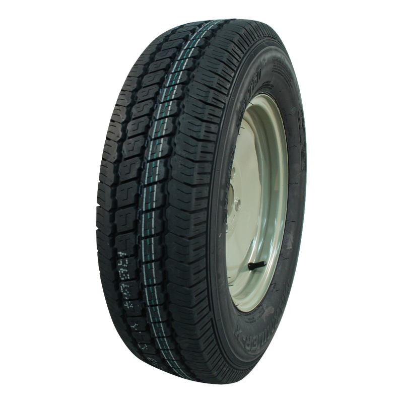 Foto GT radial Luchtband + wiel 195 R14C Maxmiler Pro 8PR + 5Jx14H2 ET0 94/140/5 106/104 N staal zilvergrijs