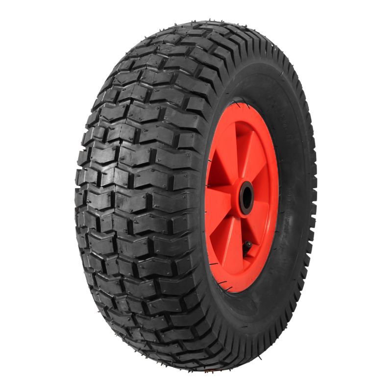 Foto KINGS TIRE Luchtband + wiel 16×6.50-8 V-3502 4PR + 2.50Ax8 NL75 kunststof rood