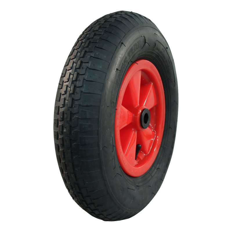 Foto KINGS TIRE Luchtband + wiel 4.80/4.00-8 V-6635 4PR + 2.50Ax8 glijlager Ø20 NL88 kunststof rood