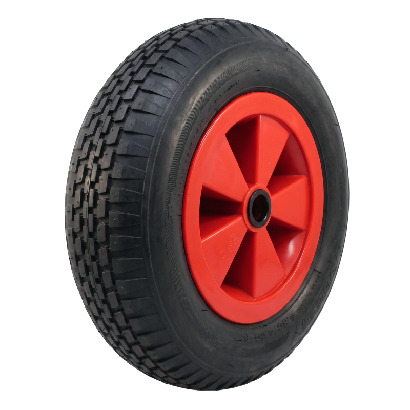 Foto KINGS TIRE Luchtband + wiel 4.80/4.00-8 V-6635 4PR + 2.50Ax8 NL75 kunststof rood